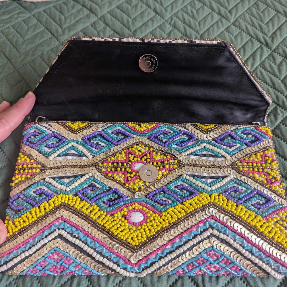 Colorful Beaded Clutch